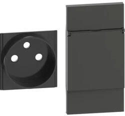 Legrand Placa, Modulara, pentru, priza, FR/BE, capac, 2M, Negru, Bticino, Living, Now, KG55P (KG55P)