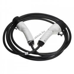 VHBW Töltőkábel elektromos autó, plug-in hibrid, type2 csatlakozó, 1 fázisú, 16A, 3.5KW, 5m