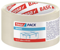 tesa Csomagolószalag, 45 mm x 40 m, TESA "tesapack® Basic", átlátszó (TE58574)