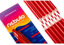 Nebulo Színes ceruza, NEBULO, háromszögletű, jumbo, piros (07-02430)