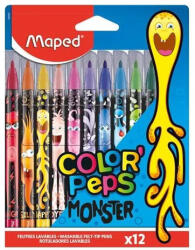 Maped Filctoll készlet, 2, 8 mm, kimosható, MAPED Color'Peps Monster 12 különböző szín (IMA845400)