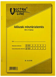 Vetra-line Nyomtatvány, időszaki pénztárjelentés, 25x4, A4, VECTRA-LINE, B. 13-21 (B13-21-V)