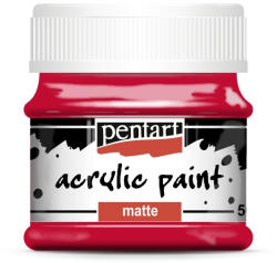 Pentart Akrilfesték, matt, Pentart, 50 ml, piros (PC1018)