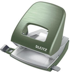 Leitz Lyukasztó, kétlyukú, 30 lap, fém, LEITZ "Nexxt Style, olajfazöld (E50060053) - hezi