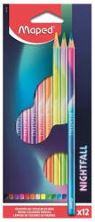 Maped Színes ceruza készlet, háromszögletű, MAPED Nightfall, 12 különböző szín (IMA831700) - hezi