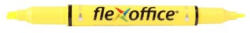 FlexOffice Szövegkiemelő, 1, 0/4, 0 mm, kétvégű, FLEXOFFICE HL01, sárga (FOHL01S) - hezi