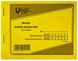 Vetra-line Nyomtatvány, nyugta átvételi elismervény, 50x3, A6, VECTRA-LINE B. 13-67 (B13-67-V)