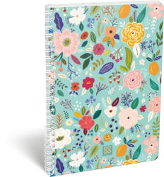 Lizzy Card Spirálfüzet, A4, kockás, 80 lap, LIZZY CARD, Cornell Flower (314064)