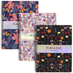 Hezi Spirálfüzet, A4+, vonalas, 80 lap, PUKKA PAD Jotta Bloom, vegyes minta (PUP9497)
