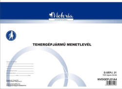 Victoria Paper Nyomtatvány, menetlevél, tehergépjármű, 100 lap, A4, fekvő, VICTORIA PAPER, D. GÉPJ. 21 (NVDGEPJ21A4)