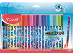 Maped Filctoll készlet, 2 mm, kimosható, MAPED Color'Peps Ocean Life, 24 különböző szín (IMA845703)