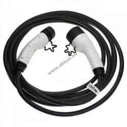 VHBW Töltőkábel elektromos autó, plug-in hibrid, type2 csatlakozó, 3 fázisú, 16A, 11KW, 7m