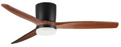 Nova Luce Lustra LED cu Ventilator si telecomanda ALOA negru/dark wood (NVL-9952374)