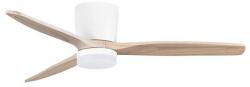 Nova Luce Lustra LED cu Ventilator si telecomanda ALOA alb/natural wood (NVL-9952376)