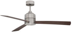 Nova Luce Ventilator de tavan cu telecomanda design modern AXEL otel nuc/stejar (NVL-9952345)
