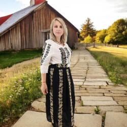 Ie traditionala Set traditional dama Floare de Matase