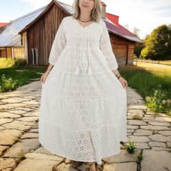 Ie traditionala Rochie din bumbac cu broderie englezeasca Angela 3