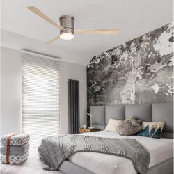 Nova Luce Ventilator de tavan cu telecomanda si iluminat SATIN nickel periat (NVL-9953016)