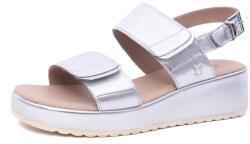 Caprice Sandale dama din piele naturala, Caprice, 9-28307-44 941, argintiu
