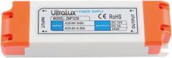 ULTRALUX ТРАНСФОРМАТОР ЗА led ЛЕНТА ultralux pvc ip20 12v dc 36w (znp1236)