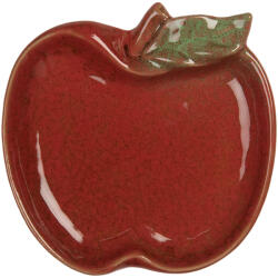 Clayre & Eef Platou ceramica verde rosie Mar 13x13x2 cm (6CE2153) Tava