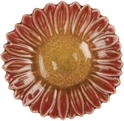 Clayre & Eef Platou ceramica rosie galbena Floare 14x3 cm (6CE2158) Tava