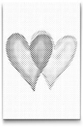  PontPöttyöző - Két szív Méret: 40x60cm, Keretezés: Műanyagtáblával, Szín: Zöld