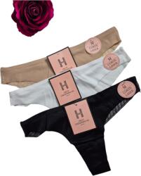 Heart Underwear Lézervágott, hátul csipkés féltanga