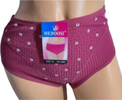 Heart Underwear Medoosi női magas derekú bordázott virágmintás pamut bugyi - 95% pamut