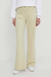 Calvin Klein Jeans nadrág női, zöld, magas derekú egyenes - zöld S
