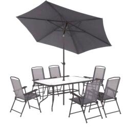 Patio Bordeaux Kerti Bútor Garnitúra - 6 Szék, Asztal, Napernyő