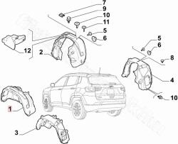 FIAT eredeti Bal első dobbetét JEEP COMPASS (2016-) (52152062)