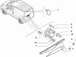 Fiat Hátsó ablaktörlő lapát FIAT FIORINO 07- (71744176)