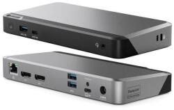 ALOGIC DUPRDX2-100 dokkoló állomás és port replikátor Vezetékes USB 3.2 Gen 1 (3.1 Gen 1) Type-C Fekete, Szürke (DUPRDX2-100) (DUPRDX2-100)