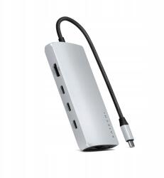 Satechi többportos Usb-c Hub 8K Sd Ethernet V3 Silver adapter Macbookhoz