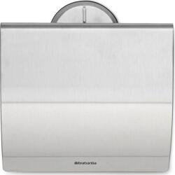 Brabantia Profile fali kistekercses WC-papír tartó fedővel, rozsdamentes acél, selyem matt - 427626 (427626) (427626)