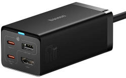 Baseus Gan5 Pro Adapter - 2X usb-C + Usb, Hdmi, 67 W, Fekete