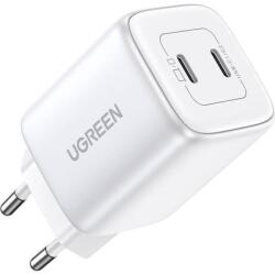 UGREEN Nexode hálózati töltő, 2x USB-C, PD3.0, QC4.0, GaN, 45W (fehér)