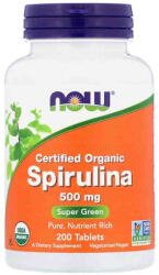 NOW Spirulină 500 mg 200 comprimate