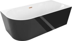 Mexen Mia 170x80 cm dreapta negru/alb/periat cupru (52691708075P-65)