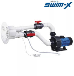  SwimX 70 m3/h ellenáramoltató szett ovális ABS előlappal 2.2 kW ~1 szivattyúval (ELO_502)