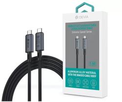 DEVIA ST399688 Extreme Speed USB4.0 40 Gbps 240W PD Type-C/Type-C 1m-es fekete adat- és töltőkábel (ST399688) - bestbyte