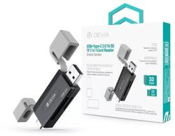 DEVIA ST112353 Smart Series 2in1 SD/microSD USB/USB C fekete memóriakártya-olvasó (ST112353) - bestbyte