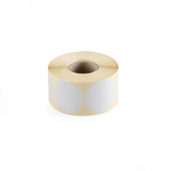 Etikett címke, 40mm, körcímke tekercses 1000 db/tekercs fehér - aqua