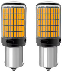 Autolife 22308 SMD-1156-144SMD 2db-os 21W - sárga - 12-48V CANBUS (22308)