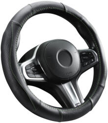 Autolife DW-5055G Valódi bőr kormányvédő szellőző lyukacsos Zöld varrásos mintával (00993) - olaj