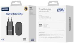 Jellico hálózati töltő C35 PD 25W 1xUSB-C fekete
