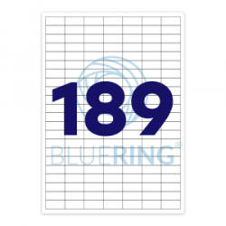 Bluering Etikett címke, 25, 4x10mm, 100 lap, 189 címke/lap (10295)