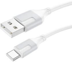 BOROFONE Cablu alimentare si date Borofone BX101, Fast Charging, USB la USB Type-C 3A, 1m, Alb