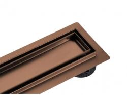 Roltechnik Roth RRF-BC burkolható rozsdamentes zuhanyfolyóka, szálcsiszolt bronz, 80 cm (RRF-BC-800)